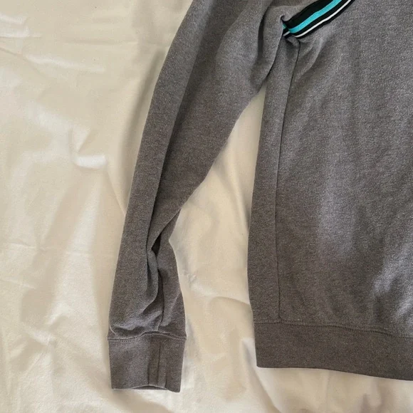 Victoria's Secret Gray Crewneck Sweater with Black and Blue Stripes - Picture 5 of 7